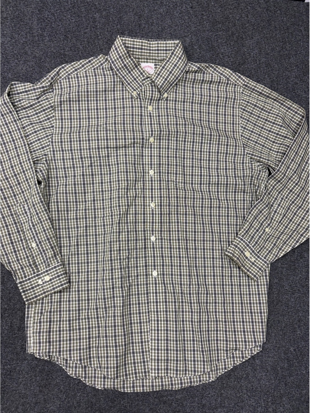 Brooks Brothers Men's Large Plaid Button-Up Shirt